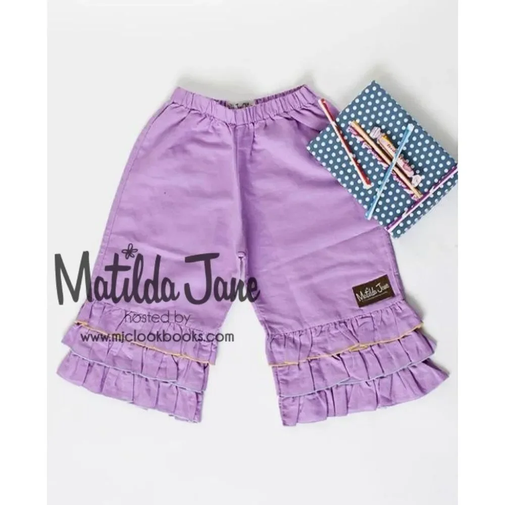 Matilda Jane girls 18M 2 triple ruffle Sweet Violet linen blend pants Good Hart